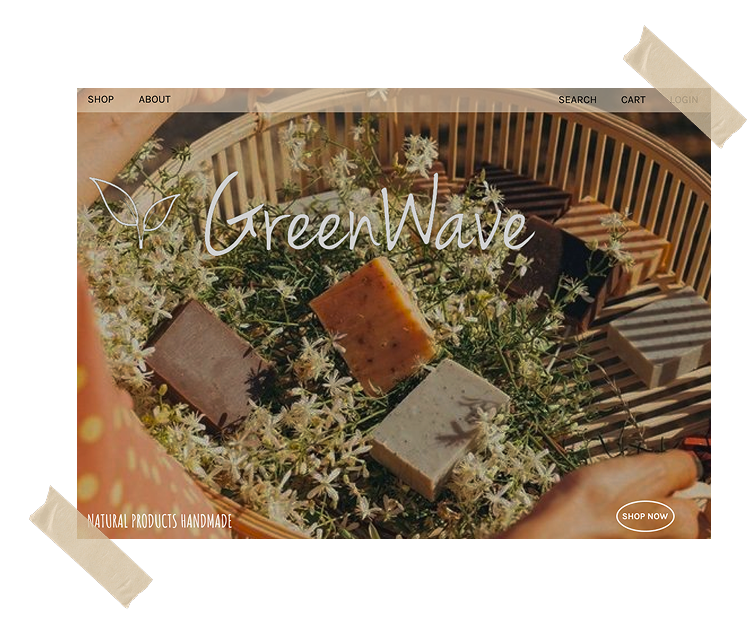 Mock‑up du site GreenWave